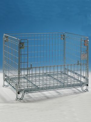 Caixa-palete metálica - cargopak srl - de transporte / empilhável / de tela metálica