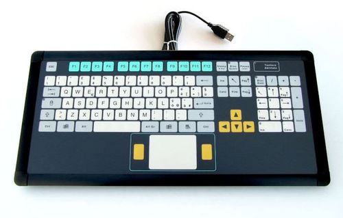 Teclado de mesa - KT-105-I-40 - k-tronic S.r.l. - capacitivo / 105 teclas / com touchpad