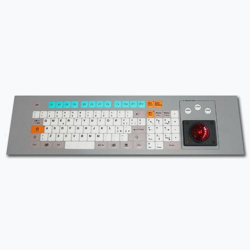 Teclado para montagem em rack - KT-96-K-01 - k-tronic S.r.l. - de membrana / 96 teclas / com trackball
