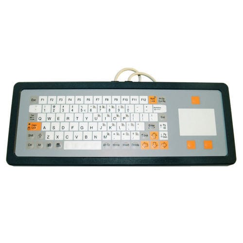 Teclado de mesa - KT-84-T-37 - k-tronic S.r.l. - com teclas mecânicas / de membrana / mouse integrado com 3 teclas