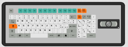 Teclado de mesa - KT-96-T-06 - k-tronic S.r.l. - com teclas mecânicas / de membrana / 96 teclas