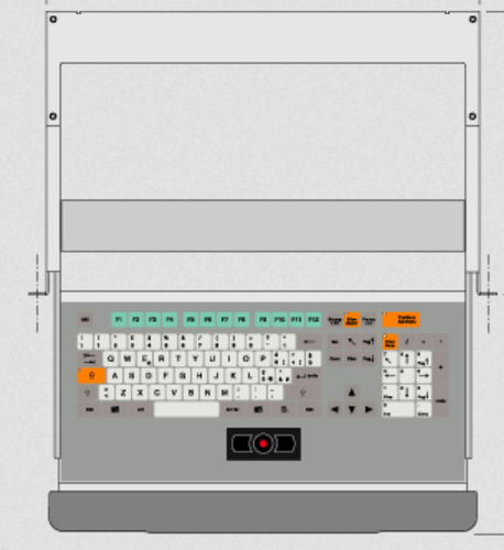 Teclado para montagem em gaveta-rack - KT-105-C-24 - k-tronic S.r.l. - com teclas mecânicas / de membrana / 105 teclas