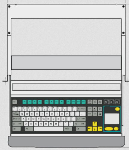 Teclado para montagem em gaveta-rack - KT-84-C-10 - k-tronic S.r.l. - com teclas mecânicas / de membrana / 84 teclas