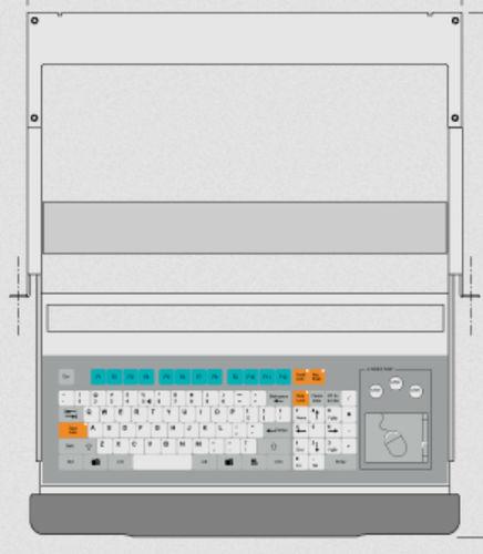 Teclado para montagem em gaveta-rack - KT-96-C-23 - k-tronic S.r.l. - com teclas mecânicas / de membrana / 96 teclas