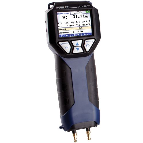 Medidor de vazão de pressão diferencial - Wöhler DC 410 Flow - Wöhler - volumétrico / para ar / em linha