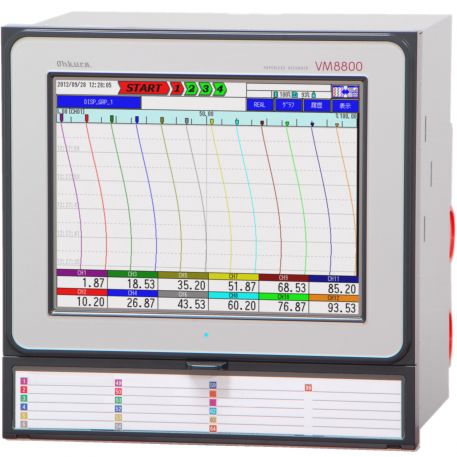 Registrador sem papel - VM8800A - Ohkura Electric - com touch screen