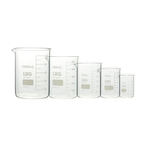Copo béquer graduado - BKL3-KIT-001 - LABBOX LABWARE S.L. - em vidro