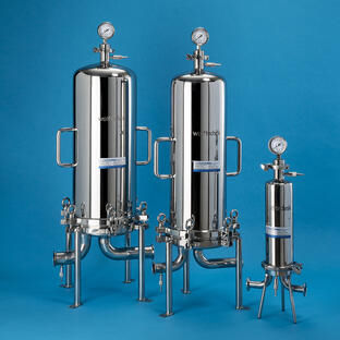 Carcaça de filtro de cartucho - WS - Wolftechnik Filtersysteme GmbH & Co. KG - para líquidos / em aço inoxidável / sanitária