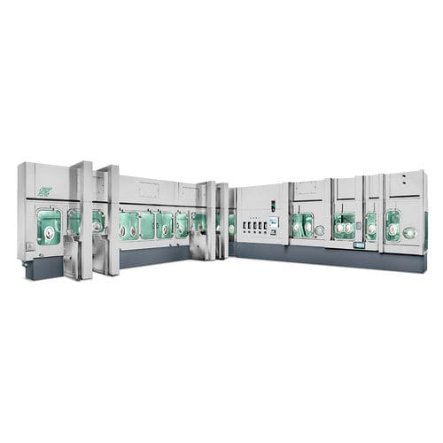 Isolador de contenção asséptico - Franz Ziel GmbH - de piso / de fluxo laminar vertical / em aço inoxidável