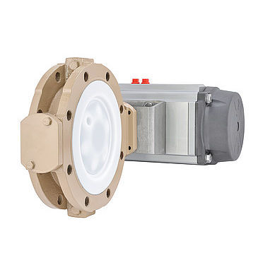 Válvula borboleta - BR 10a - Pfeiffer Chemie-Armaturenbau GmbH - pneumática / de controle / de bloqueio