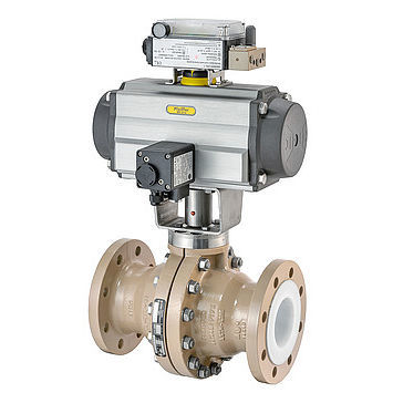 Válvula de esfera - BR 20a - Pfeiffer Chemie-Armaturenbau GmbH - pneumática / de controle / dupla