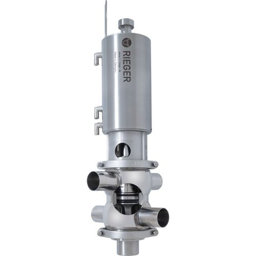 Válvula de assento duplo - N1 - Gebr. Rieger GmbH + Co. KG - pneumática / à prova de mistura / para bebidas