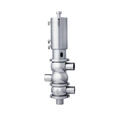 Válvula higiênica - N3 - Gebr. Rieger GmbH + Co. KG - pneumática / à prova de mistura / de assento duplo