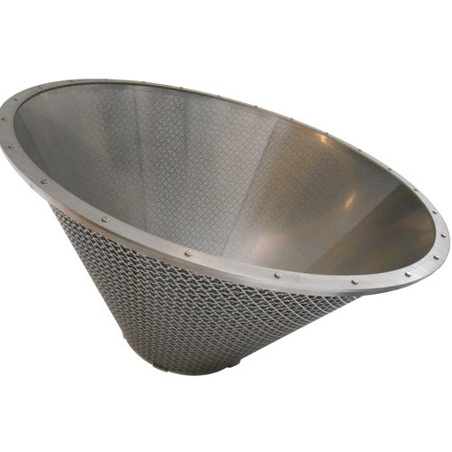 Peneira de tela metálica de seção trapezoidal com cesto - sugar processing -  - Trislot n.v. - cônica / para a indústria de alimentos e bebidas