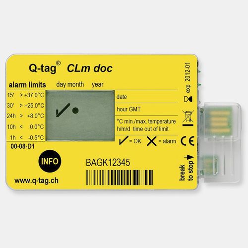 Indicador de temperatura - Q-tag CLm doc series - Berlinger & Co. AG - de leitura direta / USB