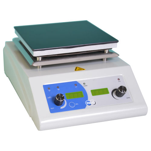 Agitador de laboratório magnético - F91T - FALC Instruments S.r.l. - com chapa aquecedora / com regulador / em aço inoxidável