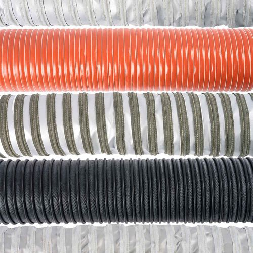 Mangueira para gases de escape - AG series - Fumex - em fibra de vidro / em aço / em silicone