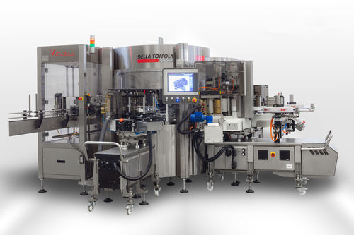 Rotuladora controlada por CLP - DELLA TOFFOLA GROUP - para a indústria de alimentos e bebidas / rotativa
