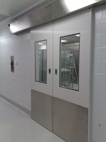 Porta de correr - K series - Dortek Ltd. - em PRFV / para sala limpa / industrial