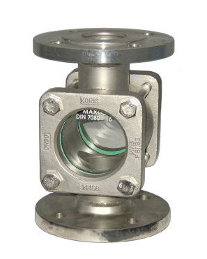 Visor de fluxo em aço inoxidável - Bauform 108 - NORIS Armaturen Burkenstein GmbH & Co. KG - flangeado