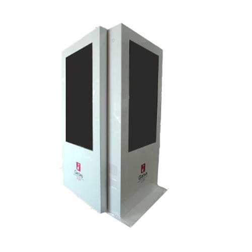 Totem digital - eT&oacute;tem Xtrem Dual Side - Grupo Eos Ibérica - com duas telas