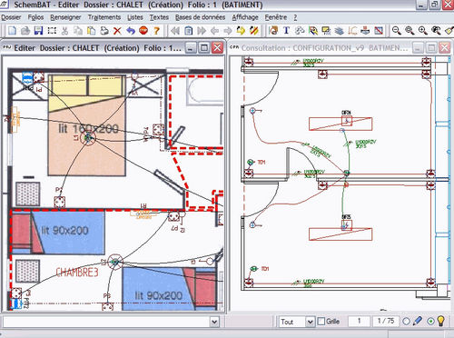 Software de CAD elétrico - SchemBAT - FTZ INFORMATIQUE - para construção civil