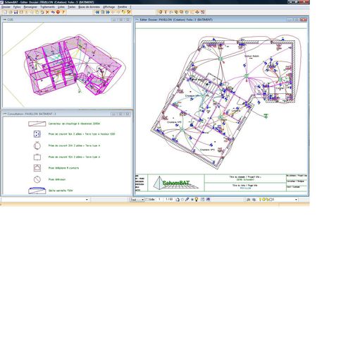 Software de CAD elétrico - SchemBat Pieuvre - FTZ INFORMATIQUE - para construção civil