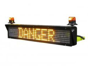 Display alfanumérico - 12 - 24 V, 1 581 x 201 x 303 mm | PMV - SESALY SAS - matriz de pontos / de 17 segmentos / de 1 linha