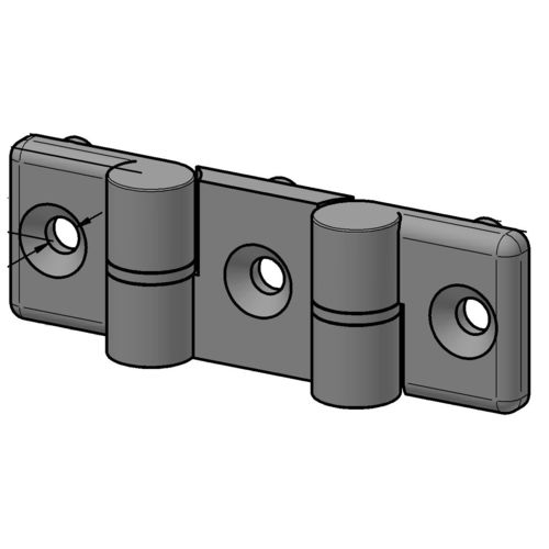 Dobradiça plana - SCHPADOP - Alváris Profile Systems GmbH - em material plástico / de parafusar / para porta