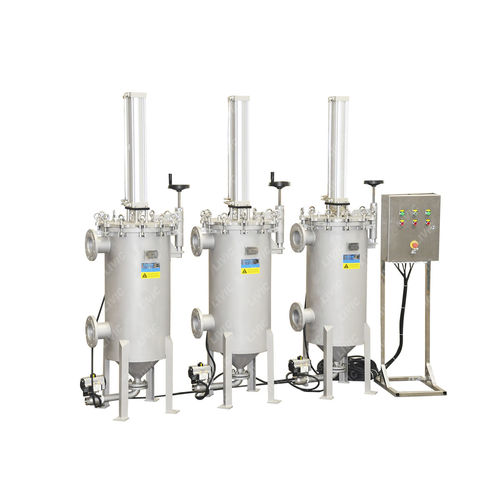Filtro para líquidos - DFA series - Shanghai LIVIC Filtration System Co., Ltd. - com cesto / com limpeza pneumática / autolimpante