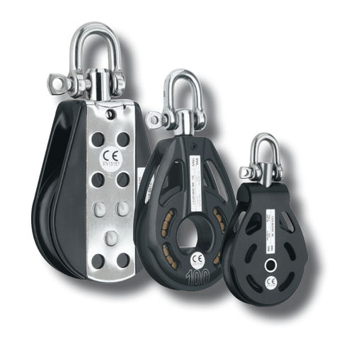 Polia de elevação pivotante - EN13157, 4kN - 22.5kN - Harken Industrial - para cabos / com manilha