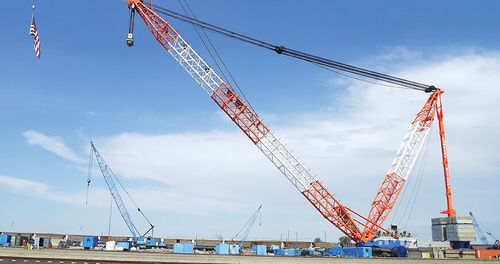 Guindaste de esteiras - LAMPSON TRANSI-LIFT®LTL-3000 - Lampson crane - com lança treliçada / para obras / de elevação
