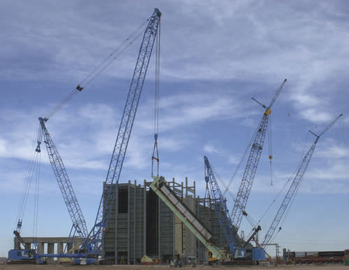 Guindaste de esteiras - LAMPSON TRANSI-LIFT® 350/500 - Lampson crane - com lança / com lança treliçada / para obras