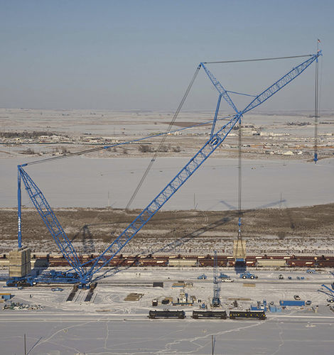 Guindaste de esteiras - Transi-Lift® LTL-500  - Lampson crane - com lança treliçada / para obras / de elevação