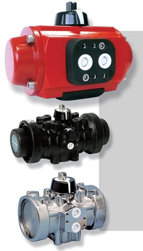 Atuador de válvula pneumático - P series - VALPES - rotativo / de pistão / de dupla ação