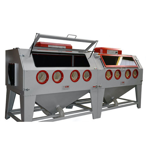 Cabine de jateamento de areia com injetor - L2000+2000 - C.B. SABBIATRICI S.R.L. - manual / com mesa giratória / robusta