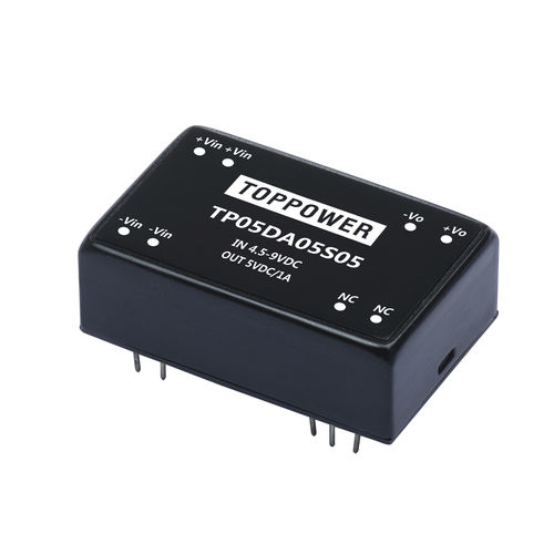 Conversor CC-CC gama de tensão de entrada 4:1 - TP05DA series - Guangzhou Top Power Electronics Technology Co.,Ltd - gama de tensão de entrada 2:1 / DIP