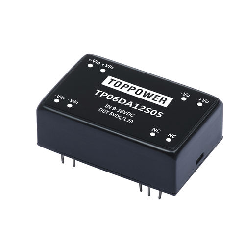 Conversor CC-CC gama de tensão de entrada 4:1 - TP06DA series - Guangzhou Top Power Electronics Technology Co.,Ltd - gama de tensão de entrada 2:1 / DIP