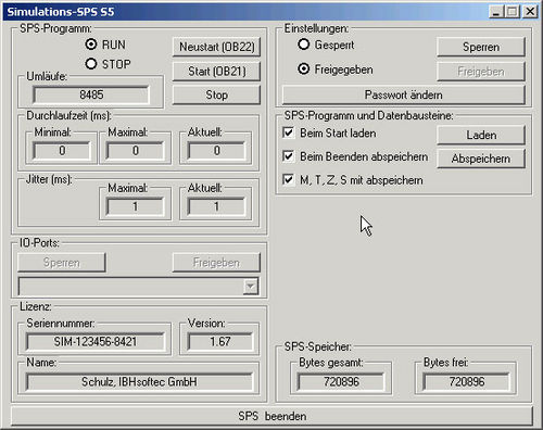 Software de simulação - S5-Simulation-PLC - IBH Softec - para teste / de comunicação / de emulação