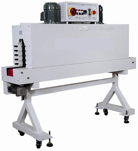 Túnel de retração para mangas termorretráteis - 1500 x 120 x 300 mm, 130 - 200 p/min - AMTEC Packaging Machines - para etiquetas
