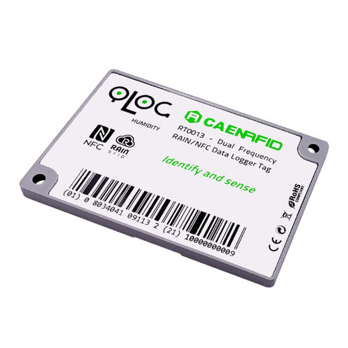 Registrador de dados de temperatura e umidade - qLog HUMIDITY - RT0013 - CAEN RFID - RFID / NFC / sem tela