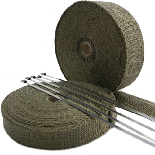 Fita de isolamento térmico para tubo de escape - Ningguo BST Thermal Products Co.,Ltd - em basalto / para altas temperaturas / em titânio