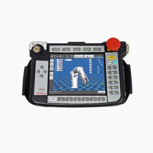 Controlador de robô com painel de controle manual - DENSO Robotics Europe - com tela sensível ao toque