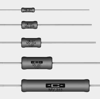 Resistor de fio bobinado -  MV series  - Caddock Electronics - não indutivo / montado em circuito impresso / para medição de corrente