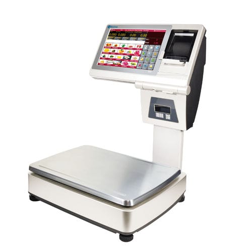 Balança da linha comercial - M80 - GIROPES - de balcão / com display duplo / com touch screen