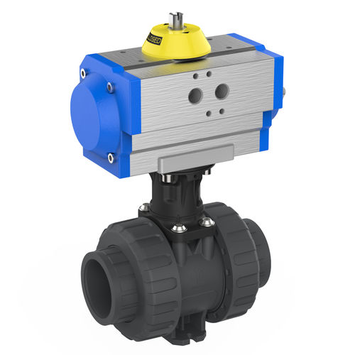 Válvula de esfera - M1  - Praher Plastics Austria GmbH - com acionamento pneumático / para água potável / flangeada