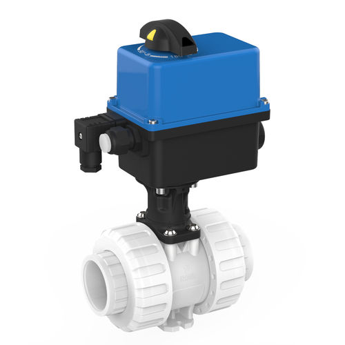Válvula de esfera - M1  - Praher Plastics Austria GmbH - com atuador elétrico / para água potável / flangeada