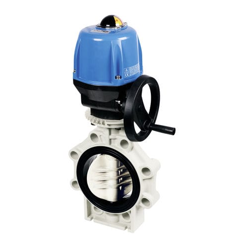 Válvula borboleta - K4  - Praher Plastics Austria GmbH - com atuador elétrico / para líquidos alimentares e bebidas / tipo lug