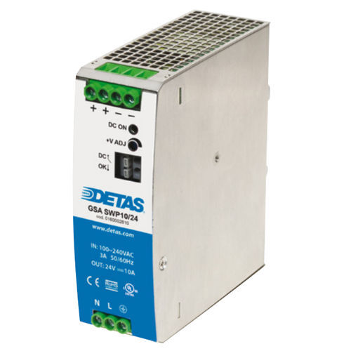 Fonte de alimentação elétrica para trilho DIN - GSA SWP10 series - DETAS - CA/CC / com proteção contra sobrecorrente / com proteção para sobrecargas