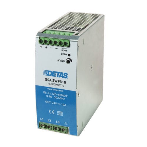 Fonte de alimentação elétrica para trilho DIN - GSA SWP310 - DETAS - CA/CC / com duas saídas / monofásica